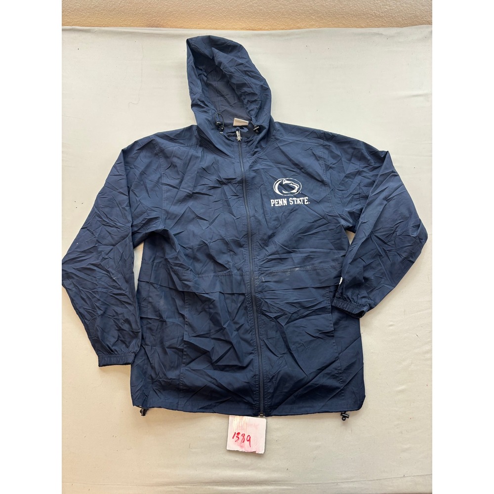 Champion Penn State Nittany Lions Windbreaker Jacket Mens Medium Navy Blue Zip